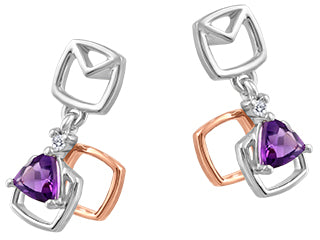 Boucles améthyste et diamants G2402E/AM