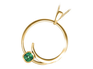 Pendentif crystal vert SCG1819P03