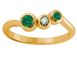 Bague familiale pierres