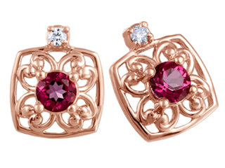 Boucle en topaz rose