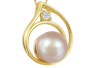 Pendentif en perle rose