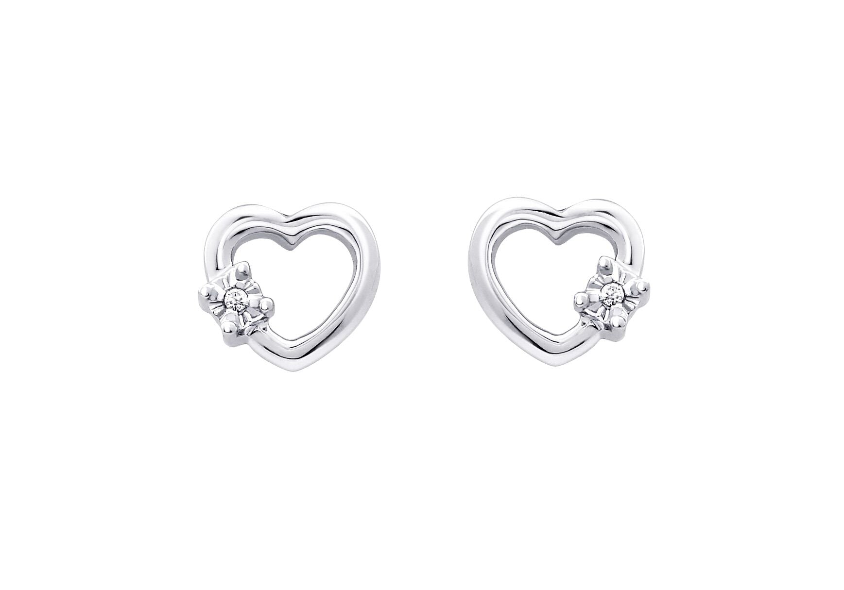 Boucle coeur à diamants 881449