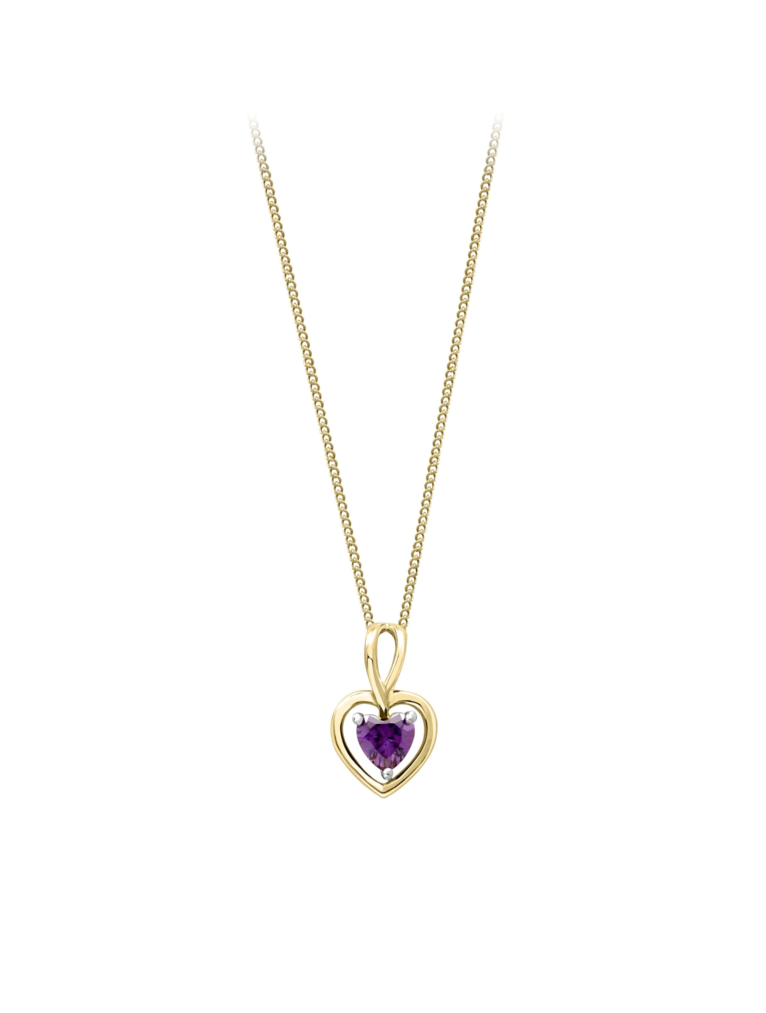 Pendentif coeur améthyste 881452