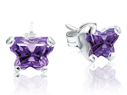 Boucle d'oreille BFLY en argent