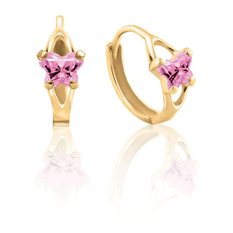 Boucles créoles Bfly en or 10K