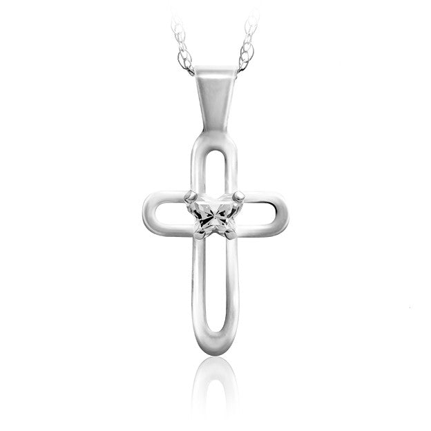 Croix en argent Bfly