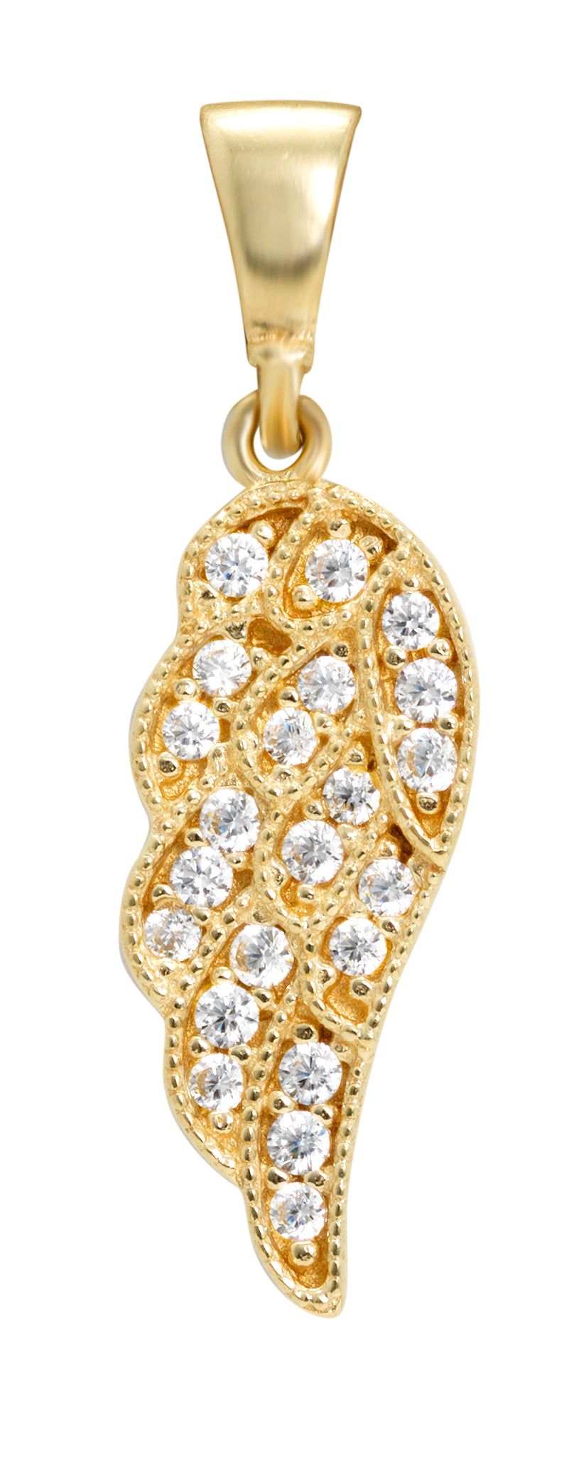 Pendentif aile en or F12