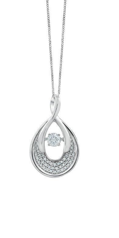 Pendentif à diamant Love in Motion