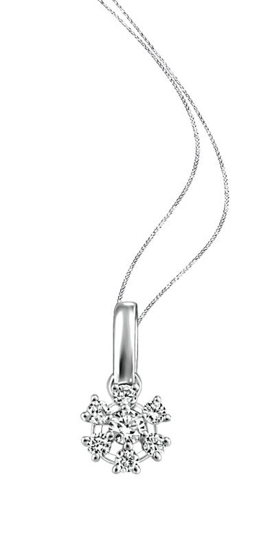 Pendentif à diamants'' Flocon de Neige''