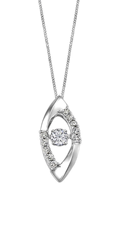 Pendentif à diamants'' Love in Motion''