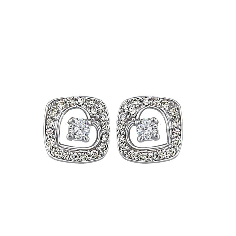 Boucles Cœur à diamants