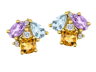 Bague ,boucle et pendentif tricolor FIG2959