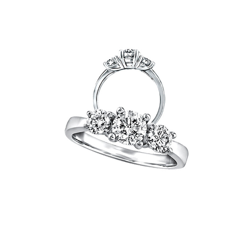 Bague trinité à diamants