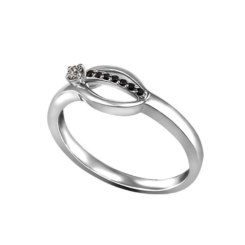 Bague à diamants noirs