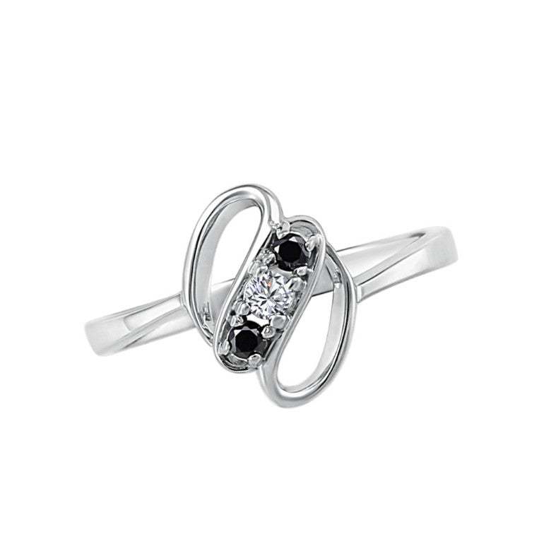 Bague à diamants noir