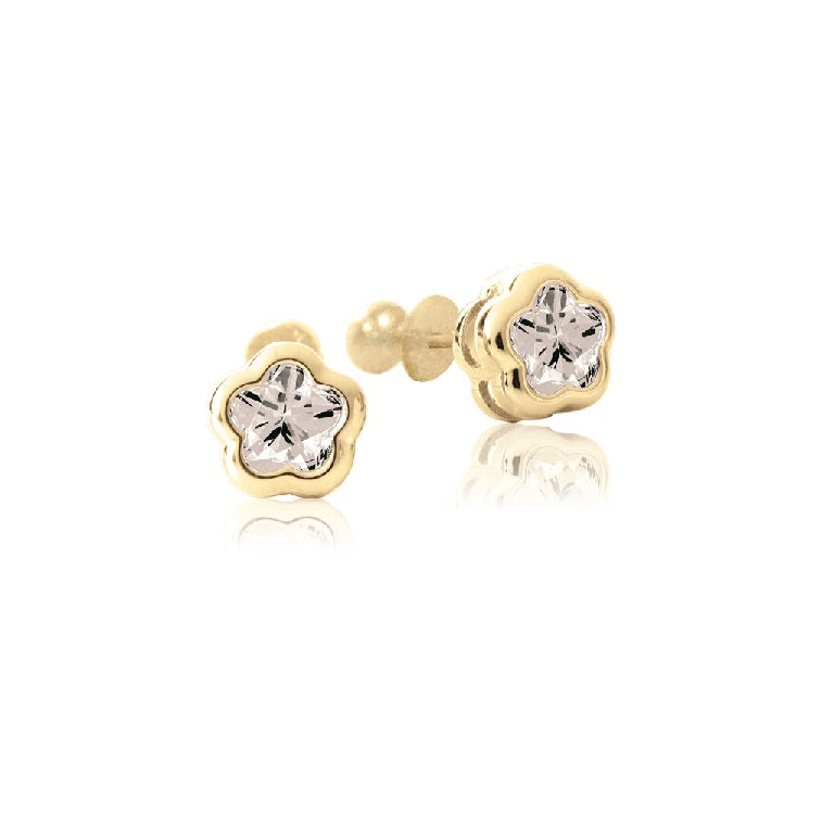 Boucle Bfly Fleur en pierres naturelles
