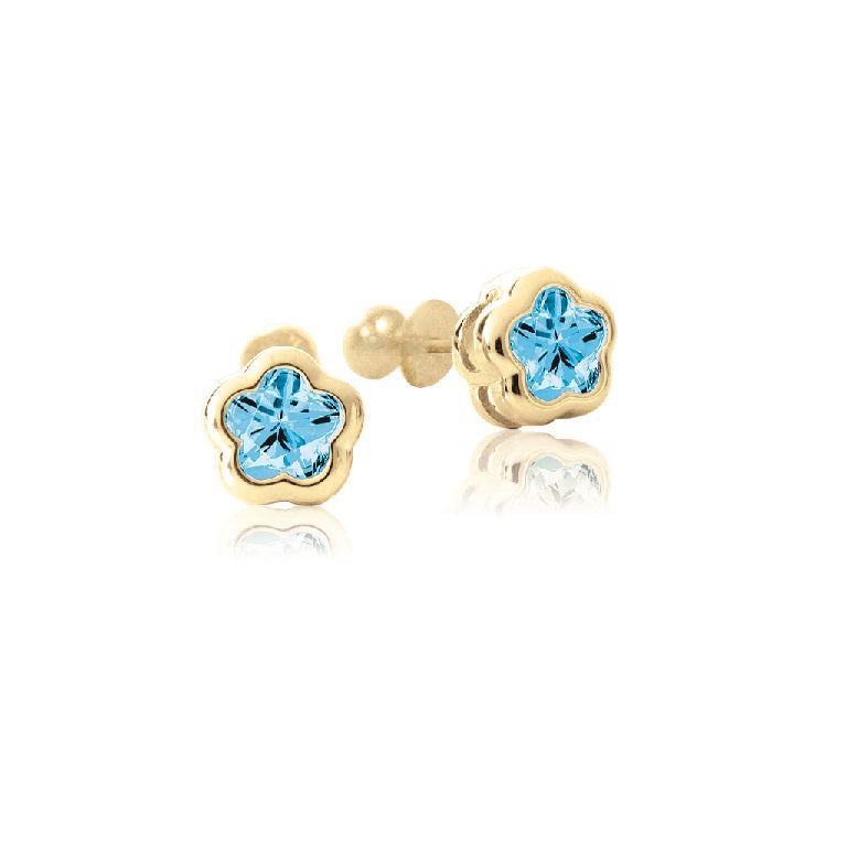 Boucle Bfly Fleur en pierres naturelles