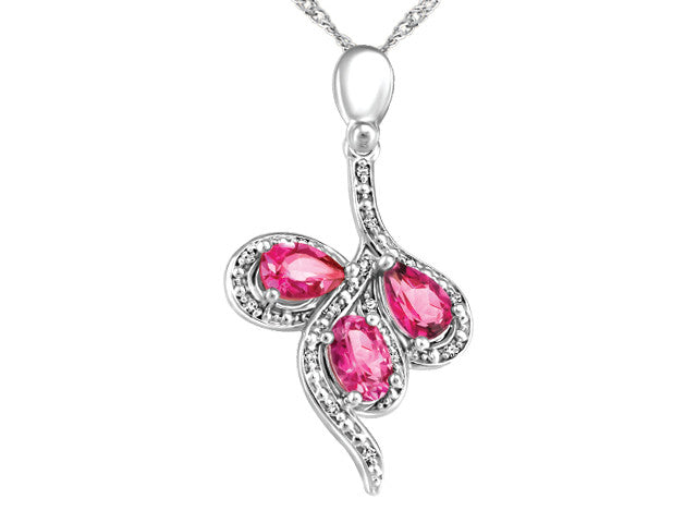 Pendentif en or Topaze rose