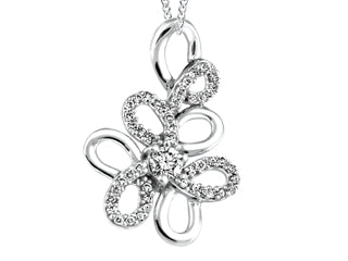 Chaine et pendentif à diamants