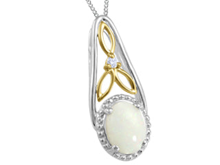 Chaine et pendentif opale ICG2440P02