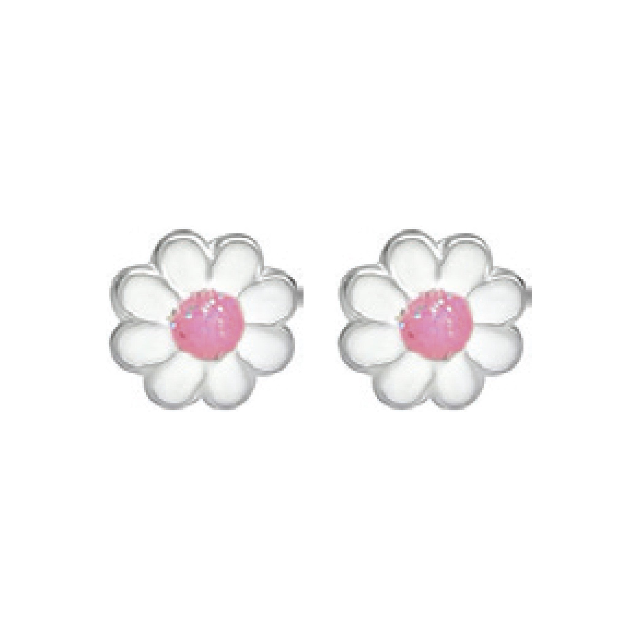 Boucle d'oreille FLORA en émail fleur
