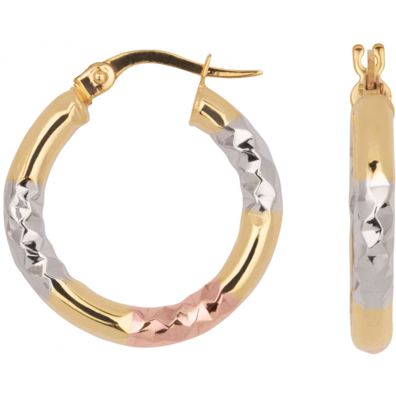 Boucle anneau en or 3 tons,AE1114