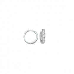 Boucle huggies en or blanc.AE2025
