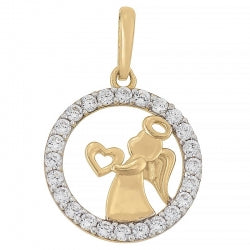 Pendentif ange et coeur ALP2137