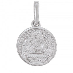 Médaille de baptême en or blanc AP2134