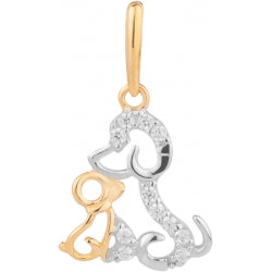 Pendentif chien 2 tons AP2155