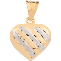 Pendentif coeur en or 2 tons