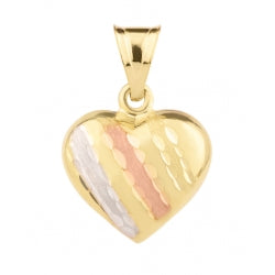 Pendentif coeur en or 3 tons AP2163