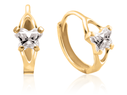 Boucles créoles Bfly en or 10K