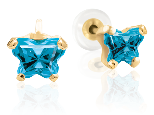 Boucle d'oreille Bfly en or 10K