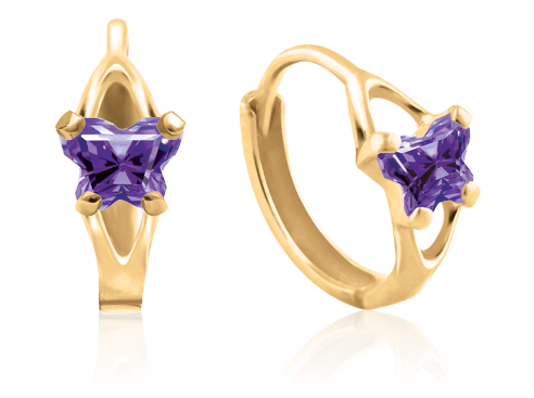 Boucles créoles Bfly en or 10K