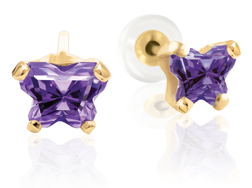 Boucle d'oreille Bfly en or 10K