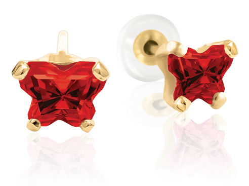 Boucle d'oreille Bfly en or 10K