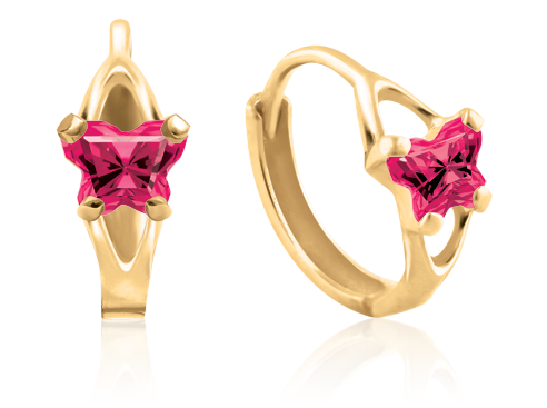 Boucles créoles Bfly en or 10K