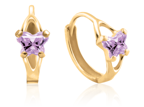 Boucles créoles Bfly en or 10K