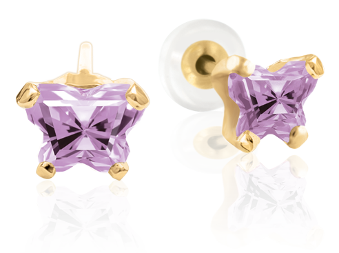 Boucle d'oreille Bfly en or 10K