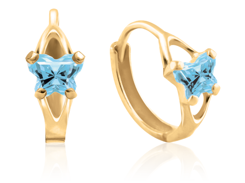 Boucles créoles Bfly en or 10K