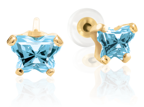 Boucle d'oreille Bfly en or 10K