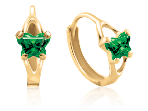 Boucles créoles Bfly en or 10K