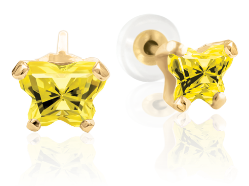 Boucle d'oreille Bfly en or 10K