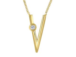 Collier en or 10kt serti d'un diamant Canadien