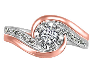 Bague en or 14kt à diamants 40 points total