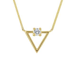 Collier en or 10kt serti d'un diamantCanadien de 9 points