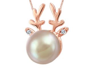 Chaine et pendentif en or rose et perle et 2=1 point.