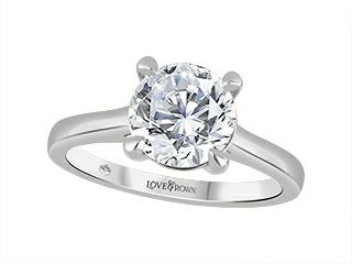 Bague en or 14kt ,solitaire diamant de laboratoire de 1.50ct