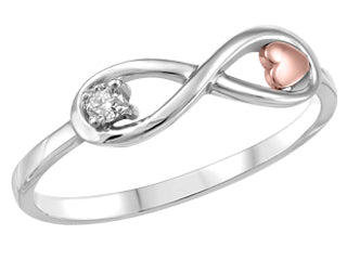 Bague infinité à diamant